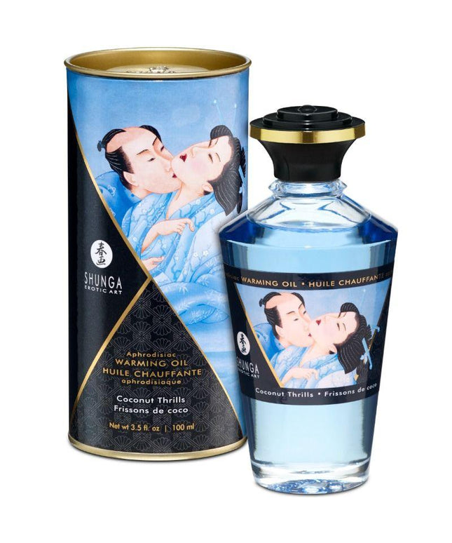 SHUNGA - OLIO DA MASSAGGIO EFFETTO CALORE AL GUSTO DI COCCO 100 ML - Only Vibes