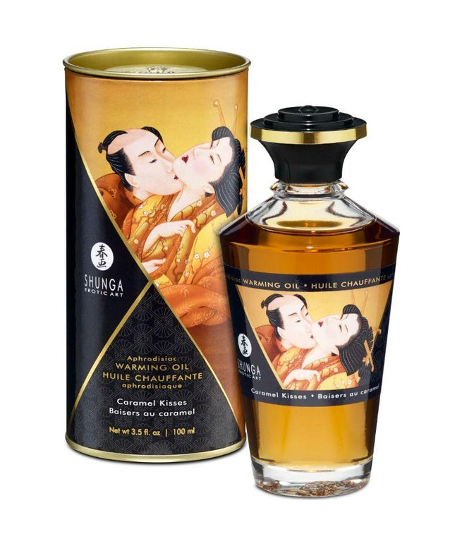 SHUNGA - OLIO DA MASSAGGIO CON EFFETTO CALORE SAPORE CARAMELLO 100 ML - Only Vibes
