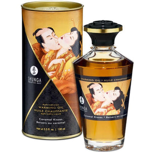 SHUNGA - OLIO DA MASSAGGIO CON EFFETTO CALORE SAPORE CARAMELLO 100 ML - Only Vibes