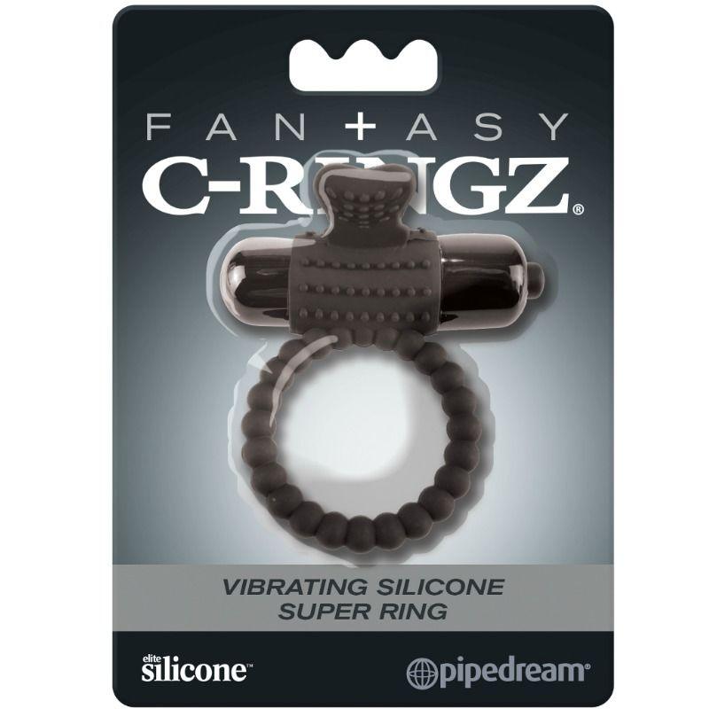 FANTASY C-RINGZ - ANELLO VIBRANTE IN SILICONE NERO - Only Vibes