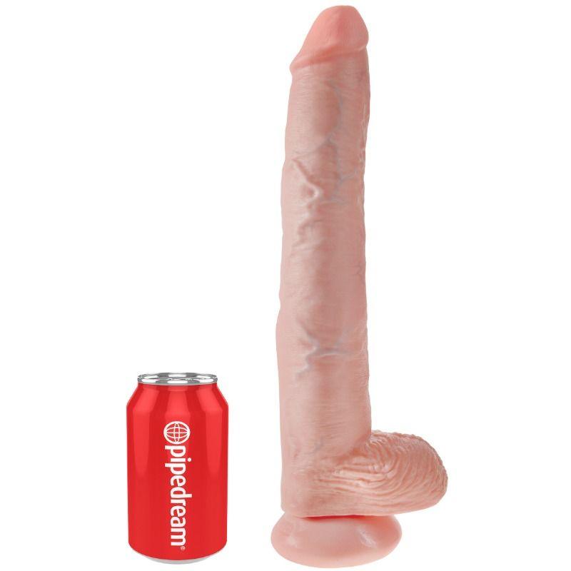 KING COCK - DILDO CON SFERE 35.6 CM CARNE - Only Vibes