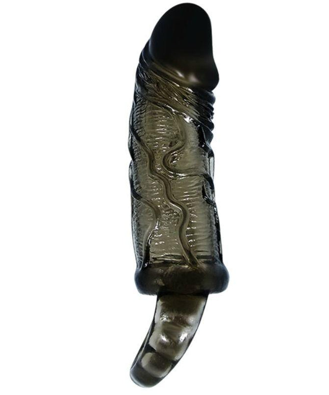 BAILE - COPERTURA ESTENSORE PENE CON CINTURINO PER TESTICOLI NERO 13.5 CM - Only Vibes