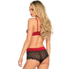 LEG AVENUE - SET 2 PEZZI NERO E ROSSO S/M - Only Vibes