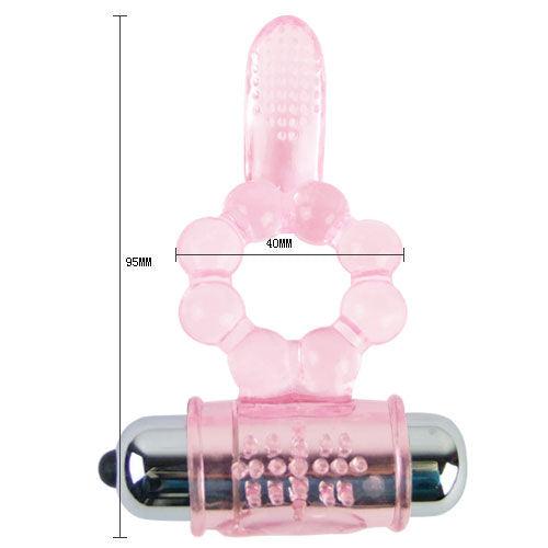 BAILE - ANELLO IN SILICONE 10 RITMI DI LINGUA CON VIBRAZIONE ROSA - Only Vibes