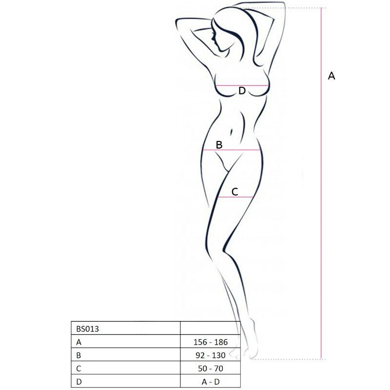 PASSION - WOMAN BS013 BODYSTOCKING BIANCO TAGLIA UNICA - Only Vibes