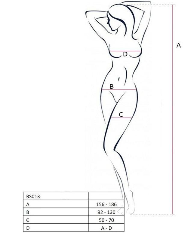 PASSION - WOMAN BS013 BODYSTOCKING BIANCO TAGLIA UNICA