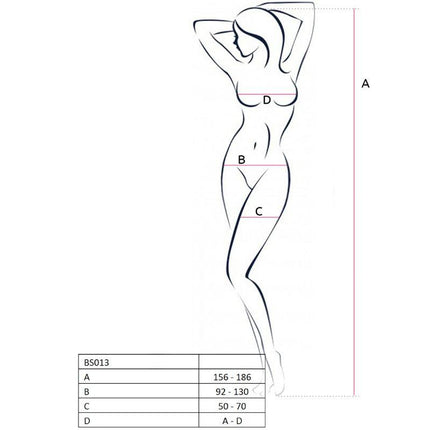 PASSION - WOMAN BS013 BODYSTOCKING ROSSO TAGLIA UNICA - Only Vibes