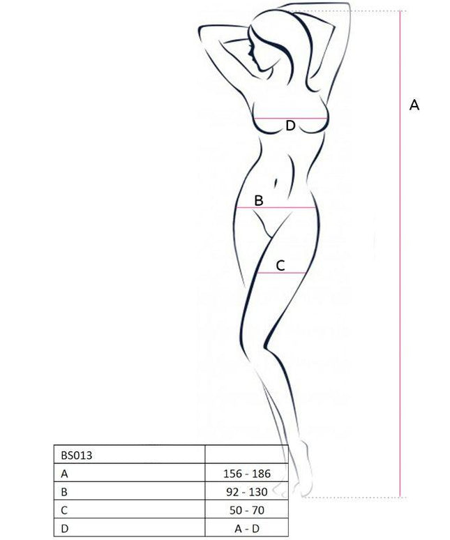 PASSION - WOMAN BS013 BODYSTOCKING ROSSO TAGLIA UNICA - Only Vibes
