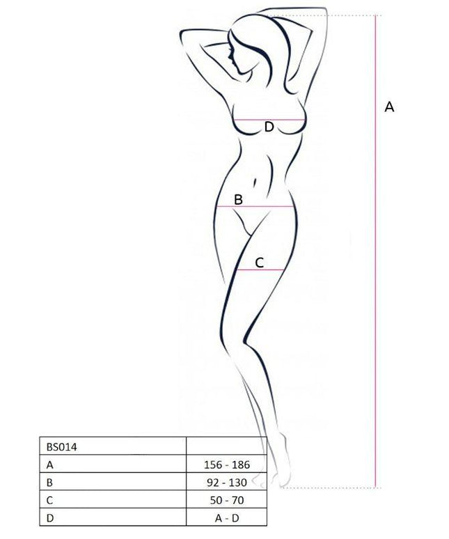 PASSION - WOMAN BS014 BODYSTOCKING NERO TAGLIA UNICA - Only Vibes