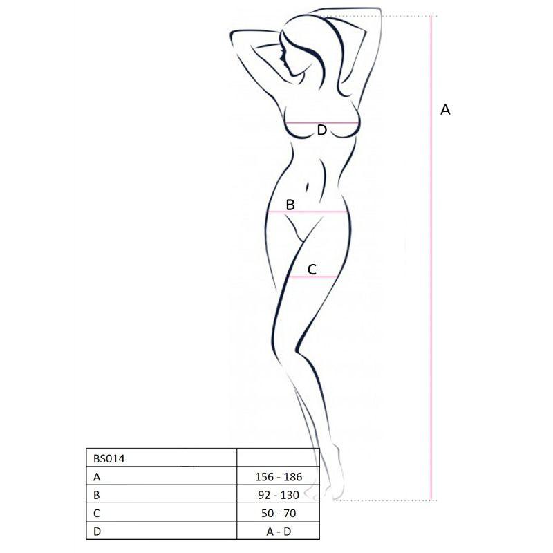 PASSION - WOMAN BS014 BODYSTOCKING BIANCO TAGLIA UNICA - Only Vibes