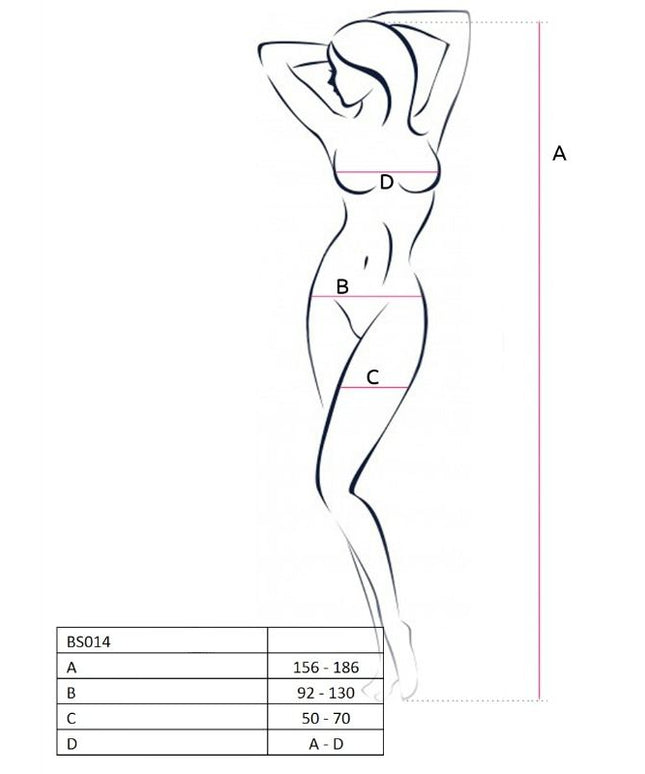 PASSION - WOMAN BS014 BODYSTOCKING BIANCO TAGLIA UNICA