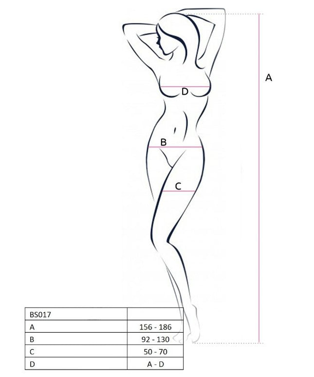 PASSION - WOMAN BS017 BODYSTOCKING BIANCO TAGLIA UNICA