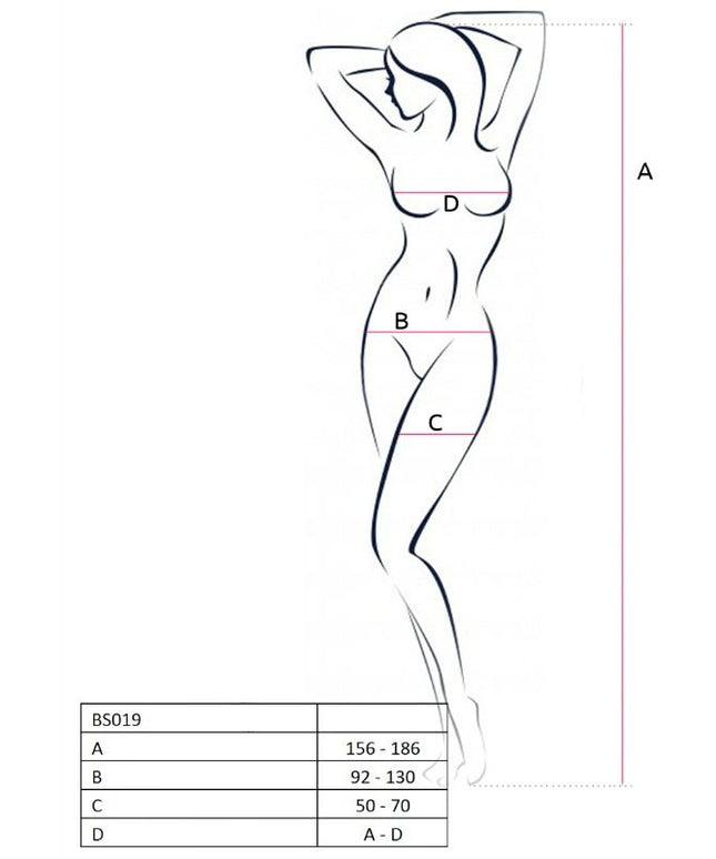 PASSION - WOMAN BS019 BODYSTOCKING BIANCO TAGLIA UNICA