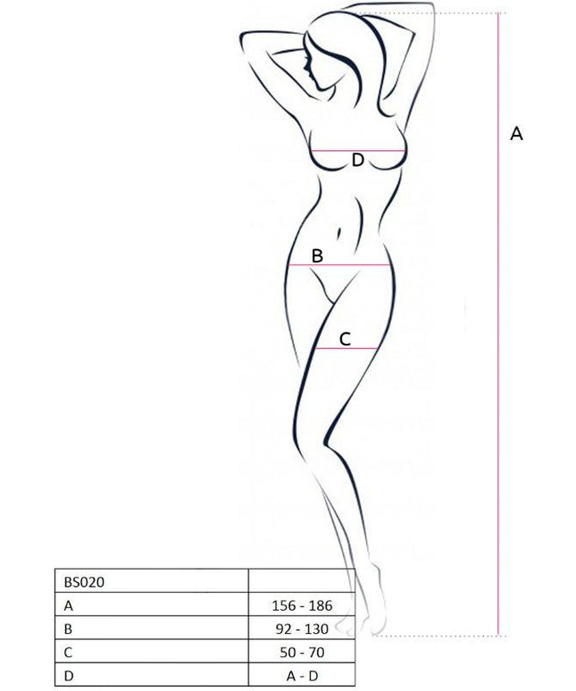 PASSION - WOMAN BS020 BODYSTOCKING NERO TAGLIA UNICA - Only Vibes