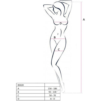 PASSION - WOMAN BS020 BODYSTOCKING BIANCO TAGLIA UNICA - Only Vibes