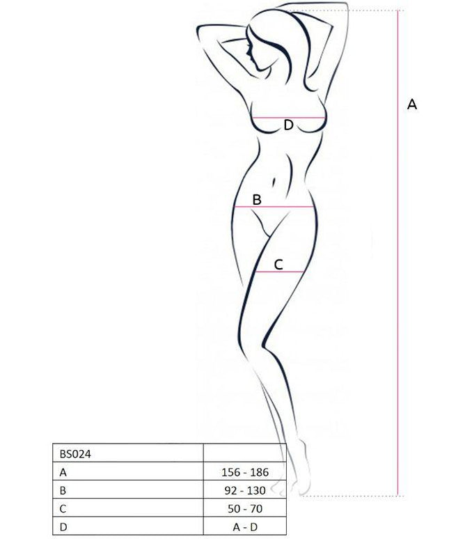PASSION - WOMAN BS024 BODYSTOCKING BIANCO TAGLIA UNICA - Only Vibes