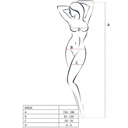 PASSION - DONNA BS024 BODYSTOCKING NERO TAGLIA UNICA - Only Vibes