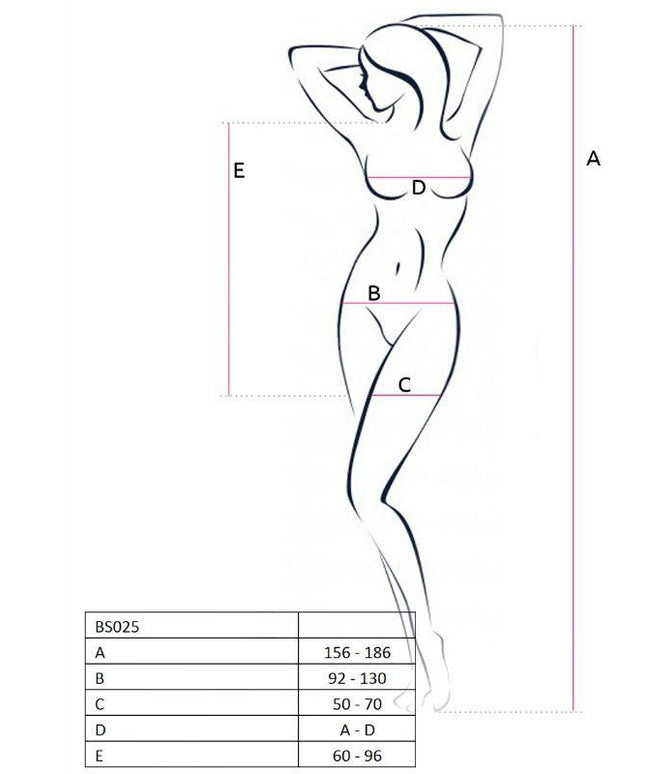 PASSION - WOMAN BS025 BODYSTOCKING ABITO NERO STILE TAGLIA UNICA - Only Vibes