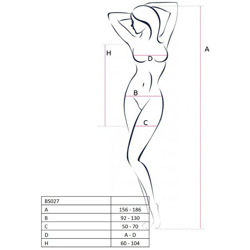 PASSION - WOMAN BS027 BODYSTOCKING ABITO BIANCO STILE TAGLIA UNICA - Only Vibes