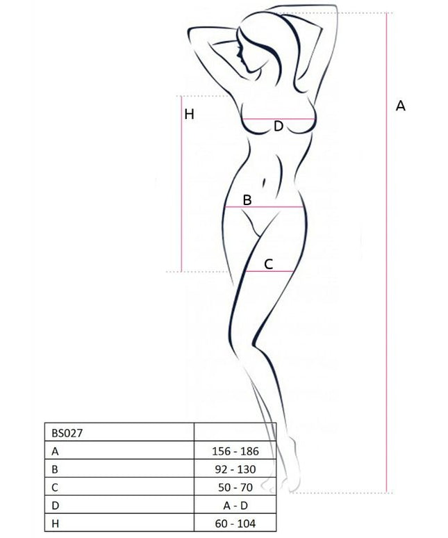 PASSION - WOMAN BS027 BODYSTOCKING ABITO BIANCO STILE TAGLIA UNICA