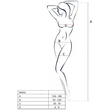 PASSION - WOMAN BS032 BODYSTOCKING ROSSO TAGLIA UNICA - Only Vibes