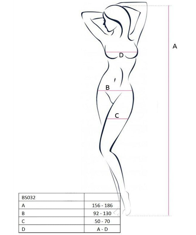PASSION - WOMAN BS032 BODYSTOCKING ROSSO TAGLIA UNICA - Only Vibes