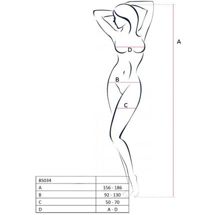 PASSION -DONNA BS034 BODYSTOCKING NERO TAGLIA UNICA - Only Vibes