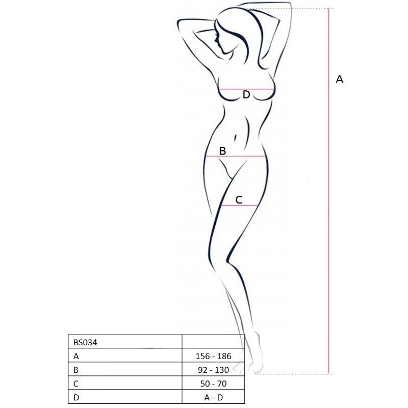 PASSION -DONNA BS034 BODYSTOCKING NERO TAGLIA UNICA - Only Vibes