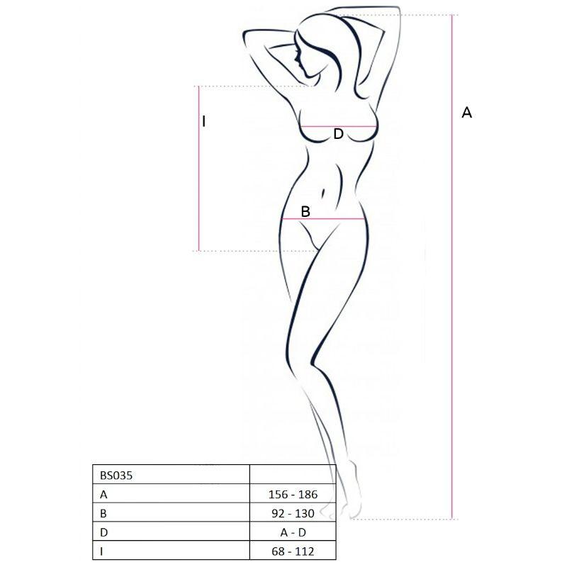 PASSION - WOMAN BS035 BODYSTOCKING BIANCO TAGLIA UNICA - Only Vibes