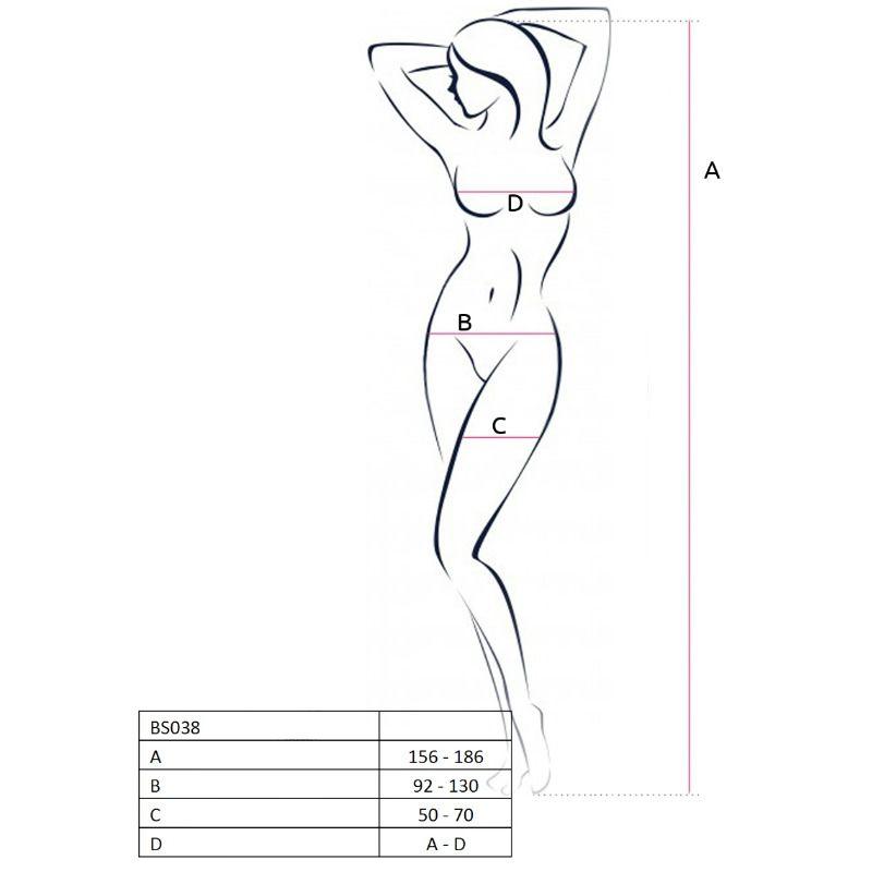 PASSION - WOMAN BS038 BODYSTOCKING BIANCO TAGLIA UNICA - Only Vibes