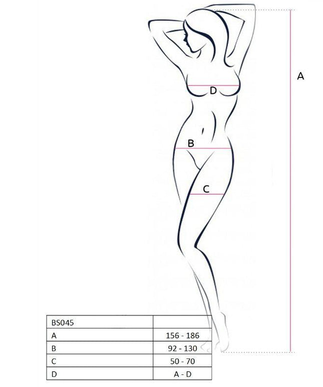 PASSION - WOMAN BS045 BODYSTOCKING BIANCO TAGLIA UNICA - Only Vibes