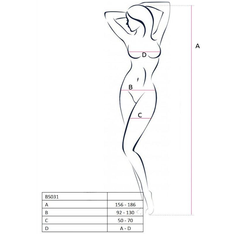 PASSION - DONNA BS031 BODYSTOCKING BIANCO TAGLIA UNICA - Only Vibes