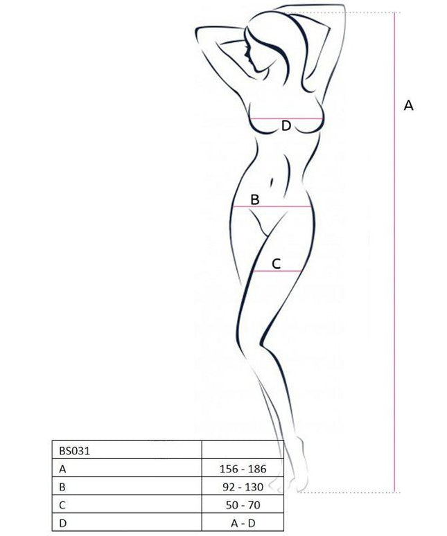 PASSION - WOMAN BS031 BODYSTOCKING ROSSO TAGLIA UNICA - Only Vibes
