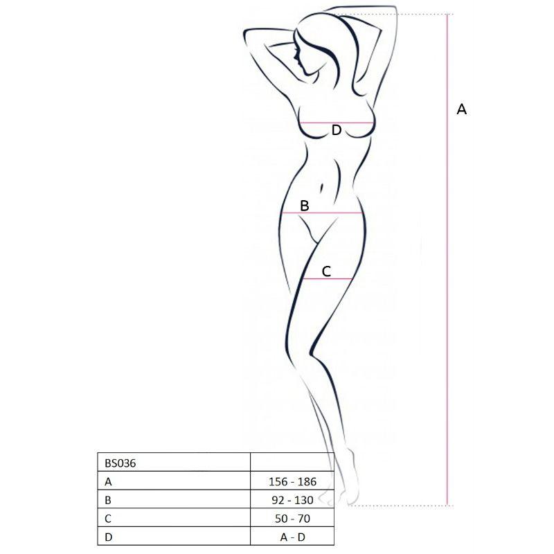 PASSION - WOMAN BS036 BODYSTOCKING BIANCO TAGLIA UNICA - Only Vibes