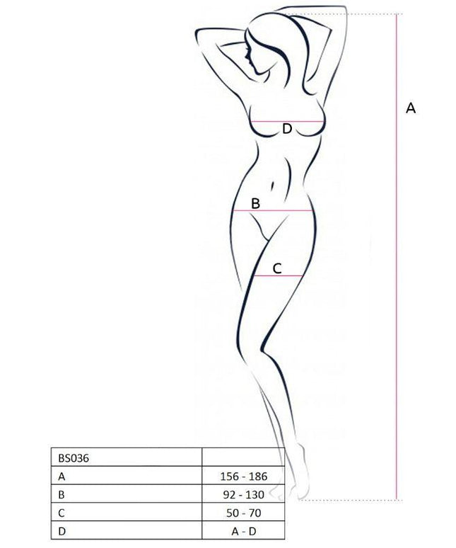 PASSION - WOMAN BS036 BODYSTOCKING ROSSO TAGLIA UNICA - Only Vibes