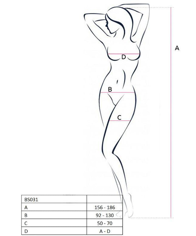 PASSION - DONNA BS031 BODYSTOCKING NERO TAGLIA UNICA - Only Vibes