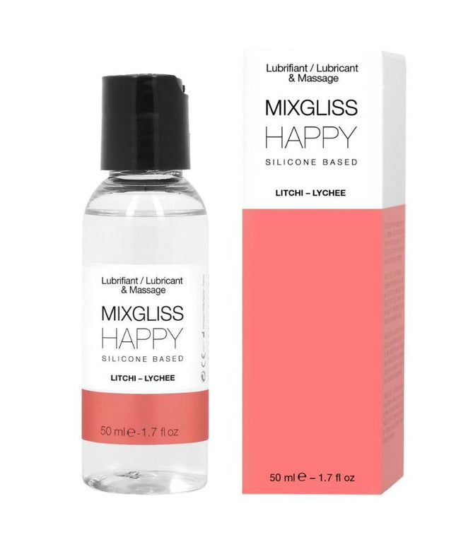 MIXGLISS - LUBRIFICANTE SILICONE HAPPY LITCHI 50 ML - Only Vibes