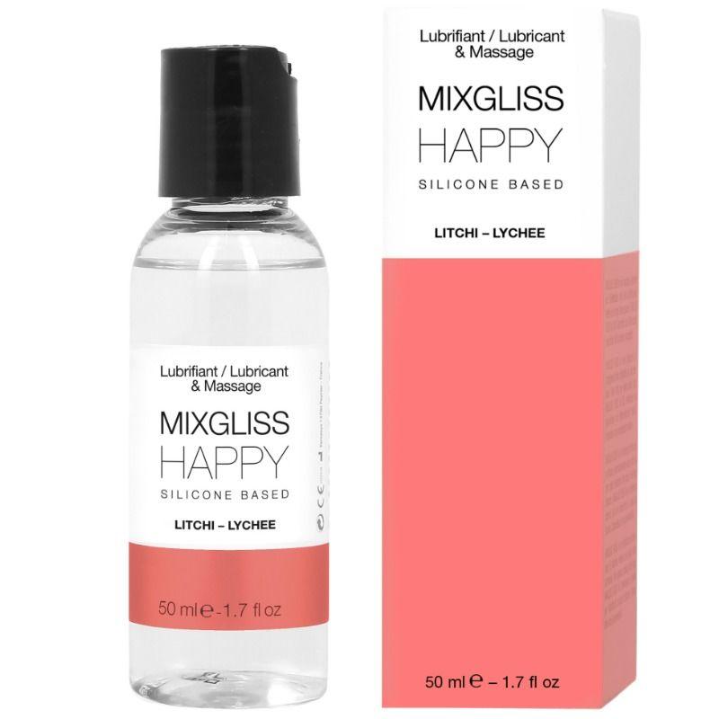 MIXGLISS - LUBRIFICANTE SILICONE HAPPY LITCHI 50 ML - Only Vibes