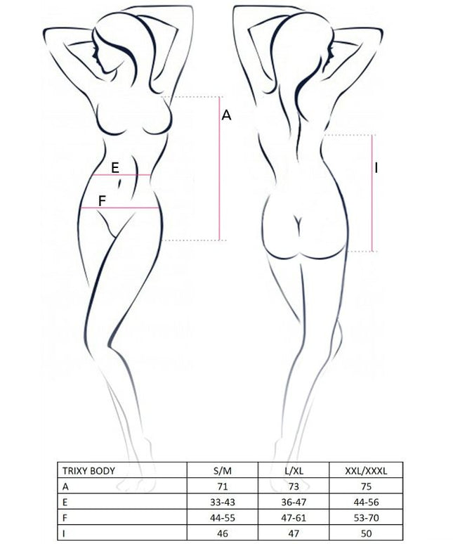 PASSION -DONNA TRIXY TEDDY NERO TAGLIA S/M