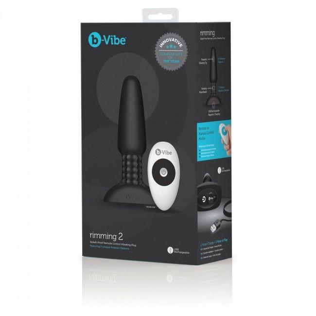 B-VIBE - RIMMING REMOTE CONTROL PLUG ANALE 2 NERO - Only Vibes