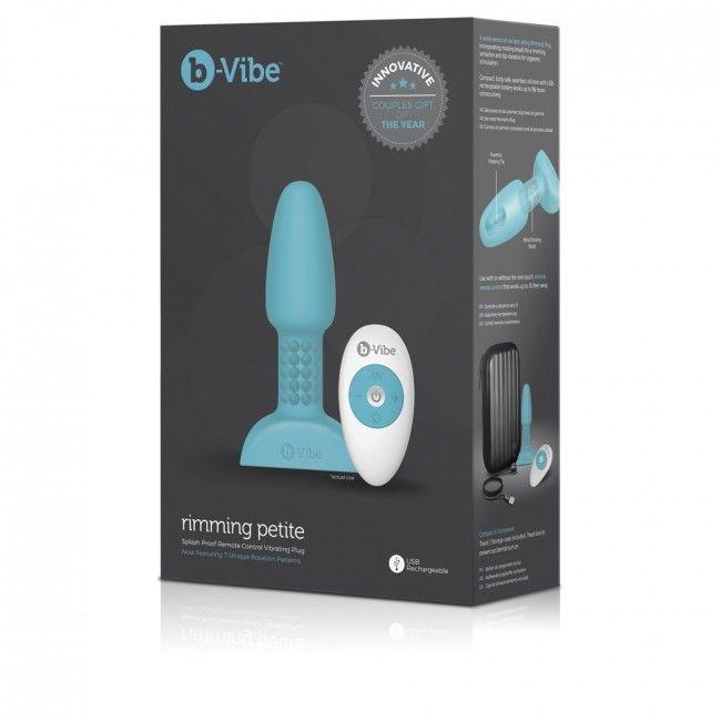 B-VIBE - RIMMING TELECOMANDO PLUG ANALE PETITE TEAL - Only Vibes