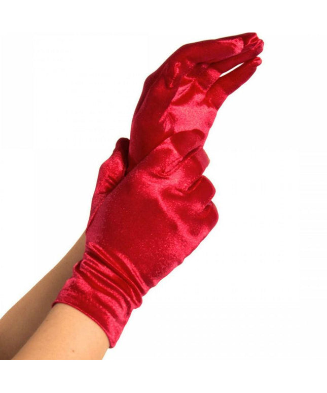 LEG AVENUE - GUANTI IN RASO ROSSO - Only Vibes