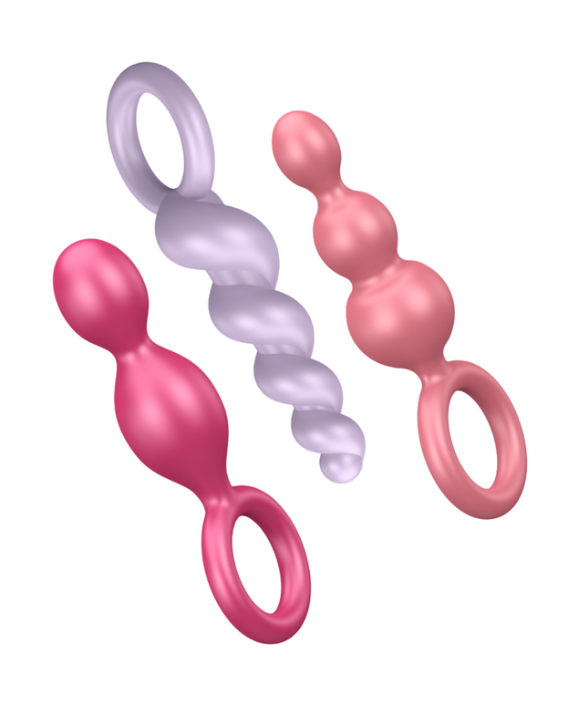 SATISFYER - SET 3 PZ TAPPI ANAL TRICOLORE