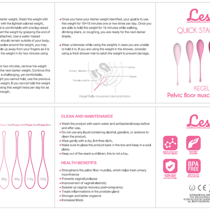 leslie set per allenamento muscoli pelvici kegel fit 6 pezzi