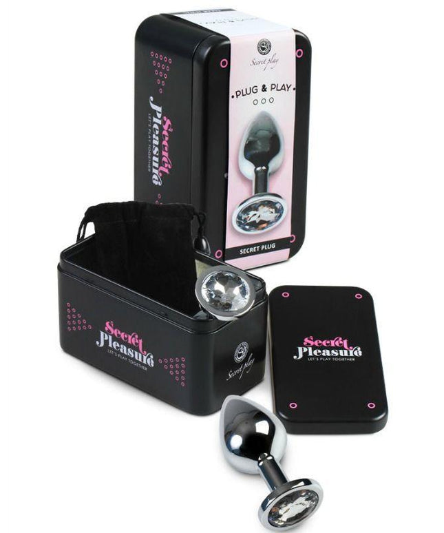 SECRETPLAY - PLUG ANALE TRASPARENTE ALLUMINIO 8 CM - Only Vibes