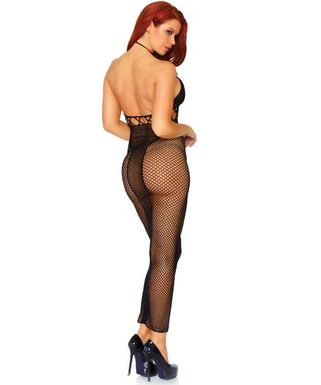 leg avenue abito halter a doppia rete senza schienale