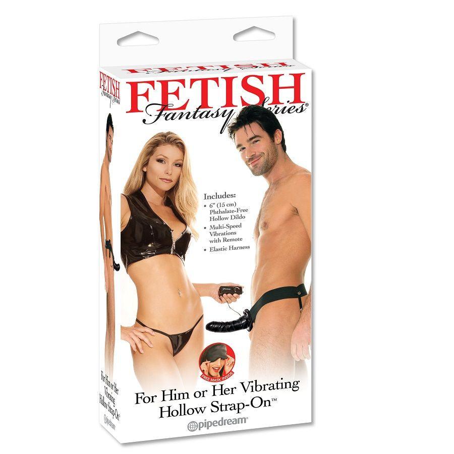 FETISH FANTASY SERIES - STRAP-ON CAVO VIBRANTE PER LEI O LUI NERO - Only Vibes