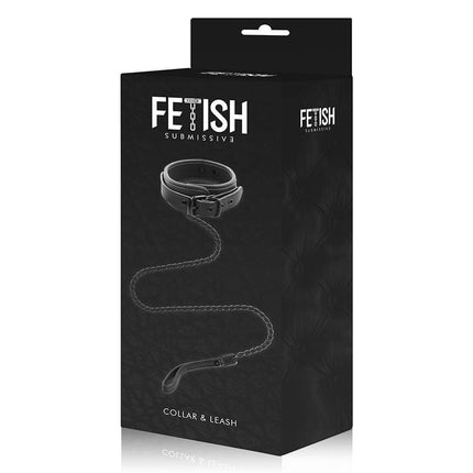 fetish submissive collana a catena con fodera in noprene