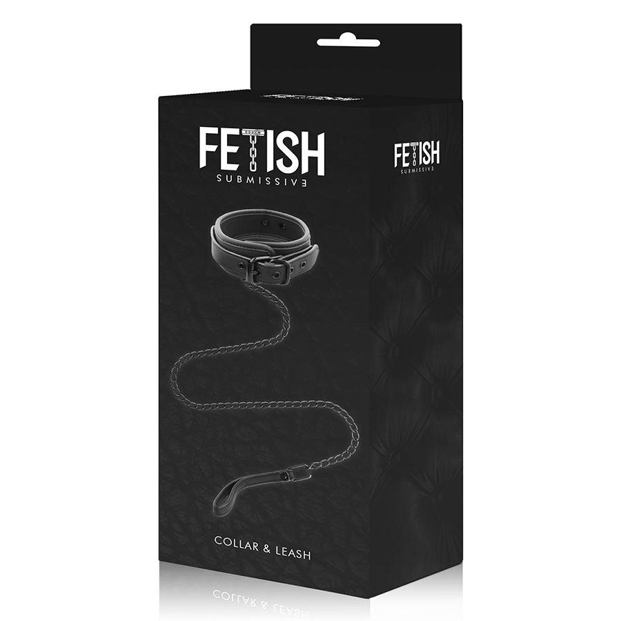 fetish submissive collana a catena con fodera in noprene