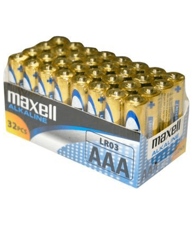 maxell pacco batteria aaa lr03 32 uds